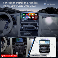 Kit de cadre d'autoradio avec écran 12,3 pouces pour tableau de bord Nissan Patrol Y62 2010-2022