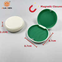 Boîte de rangement pour appareils dentaires orthodontiques en ABS avec logo personnalisé, vente chaude HUACHEN