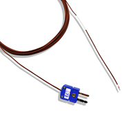 Sensor de Temperatura Tipo T con Conector Azul Mini, Cable Aislado de PTFE, Sonda de Temperatura Industrial de Alta Precisión