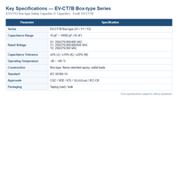 Condensateur de sécurité Y2 de type boîtier EV-CT7B, condensateur céramique X1 Y1 Y2 400VAC 22nF 10-10000pF CQC VDE UL cULus EvolE