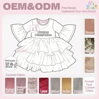 Robe ODM personnalisée en tulle blanc à manches cloche et dentelle pour bébés et petites filles, idéale pour mariages, anniversaires et occasions spéciales