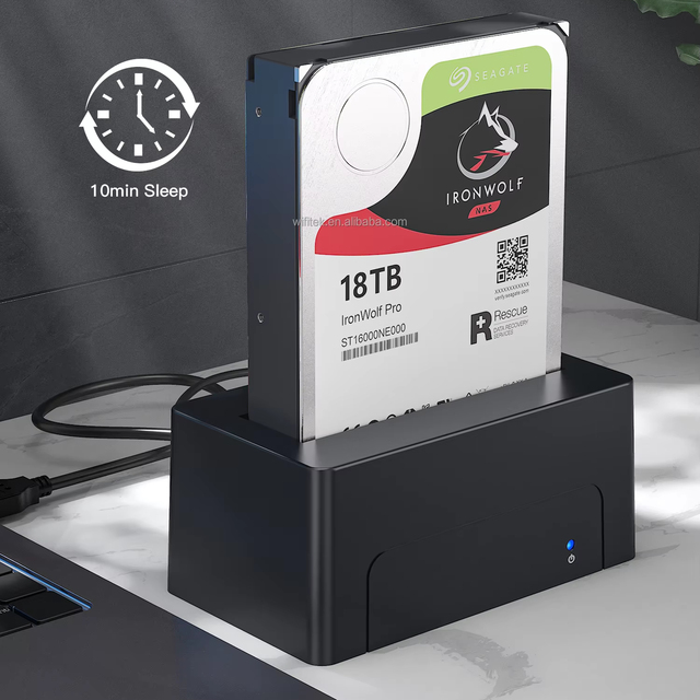 Used High Strength ABS Plastic HDD Docking Station 2.5/3.5 SATA Hard Disk Drive Enclosure Laptop USB3.1 Gen2 10Gbps