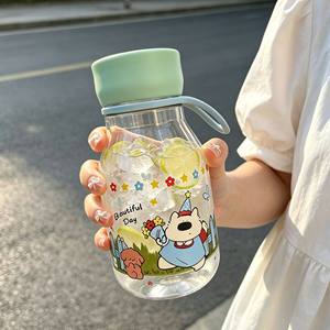PST Cute Cartoon Plastic Water Bottle 500Ml Bpa Free Portable With Carrying Rope For Students Back To School - Product Image 3