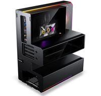 Casing PC Gaming Phanteks EX5-MAX ATX dengan Layar LCD 6 inci & Pendingin AIO 360 Terintegrasi, Desain Aliran Udara Terpisah, Chassis Komputer ATX