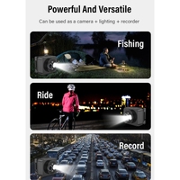 Enregistreur de caméra de sport monté sur la tête 1080P Vision nocturne grand Angle 100 ° pour la photographie aérienne de moto