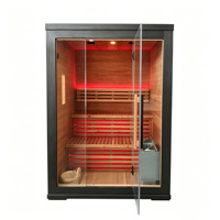 Cabine de sauna extérieure moderne en bois de cèdre rouge pour la maison, le jardin, le bien-être et le spa