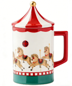 Taza de Cerámica con Diseño Creativo de Circo, Apta para Lavavajillas y Microondas, para Oficina, Hogar, Cafetería, Salón de Té - Product Image 4