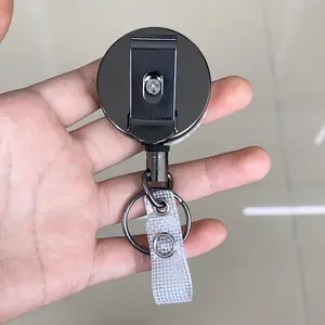 M-014 Round Metal Yoyo Heavy Duty Badge Reel Clip Keychain Retractable Multitool Badge Holder
