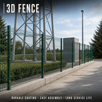 Panneau de clôture 3D en treillis soudé en acier pour périmètre de base de station de maintenance, facile à assembler, résistant aux intempéries, longue durée de vie