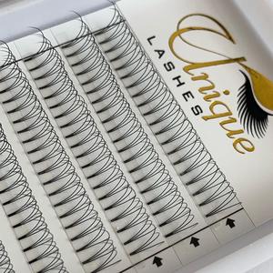 Noir de jais le plus sombre coréen PBT thermocollé 3D 4D 5D 6D 7D ventilateurs de volume préfabriqués ventilateurs de volume de base pointus extensions de cils - Product Image 3