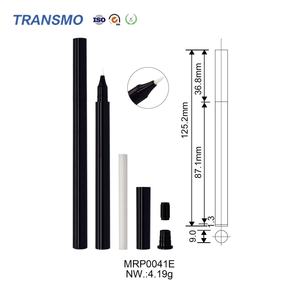 Contenant personnalisé en plastique pour eye-liner liquide et crayon à sourcils, flacon vide mince pour eye-liner, emballage cosmétique en paille de blé avec cœur en coton - Product Image 2