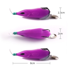 ชุดเหยื่อปลอมแบบตะขอคู่สแตนเลส รุ่นปรับปรุง Cross-Border Flying Fish <span class=keywords><strong>Bullfrog</strong></span> 15 กรัม แบบโค้งขึ้นด้านบน พร้อมร่องสำหรับใส่เลือด - Product Image 3