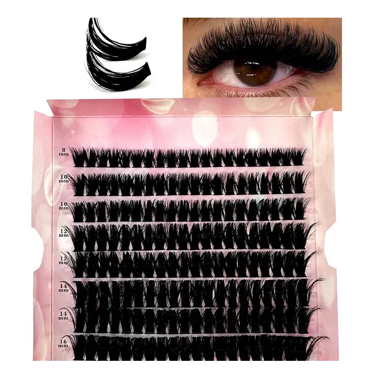 Bireysel kirpik sahte vizon küme Lashes DIY kirpik uzatma için evde doğal bak bireysel Lashes küme