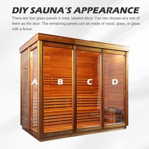 Personalizzare 4-8 persone Sauna all'aperto DIY cedro canadese Kit di Sauna tradizionale <span class=keywords><strong>a</strong></span> cubo di vapore 220V HARVIA <span class=keywords><strong>stufa</strong></span> <span class=keywords><strong>a</strong></span> <span class=keywords><strong>legna</strong></span> moderna - Product Image 2