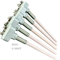 Sensor suhu termokopel Platinum suhu tinggi, 0-1800 B/S/R/K untuk tungku pemanas