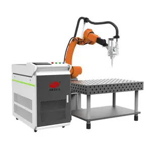 Argus 1500W 2000W 3000W Automatic 6 Axis Robot Arm Fiber Laser Robotic Welding Machine For Corner Welding