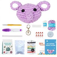 Kit de 4 fleurs en peluche au crochet en fil de coton personnalisé, fait main, modèle Cactus, pour voiture, bouquet, décoration de table et de maison, Herway