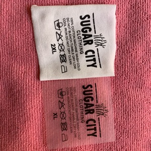 Tagless <strong>Iron</strong> <strong>on</strong> Neck Heat Transfer Care <strong>Labels</strong> Sticker, Custom Plastisol Heat Transfer <strong>Label</strong> for T-shirt <strong>Clothing</strong> - Product Image 6