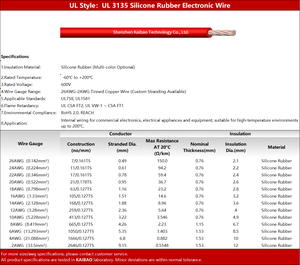Cable de Silicona Ultraflexible UL 3135 200 ℃   Cable Resistente al Calor de 600V para Modelos RC, Batería de Litio, Electrónica de Almacenamiento de Energía Nueva - Product Image 4
