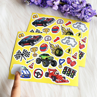 Feuilles d'autocollants en vinyle A4 A5 A6 de qualité supérieure, design personnalisé, divers styles, étiquettes imperméables, feuilles d'autocollants découpés à la forme de dessin animé