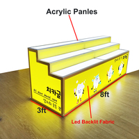 Stand promotionnel en aluminium SEG avec éclairage LED, table d'exposition en acrylique, comptoir pour salon professionnel