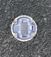 Marqueur de route solaire encastrable dans le sol, éclairage led yeux de chat, clignotant en aluminium, idéal pour une entrée ou un trottoir, ip68