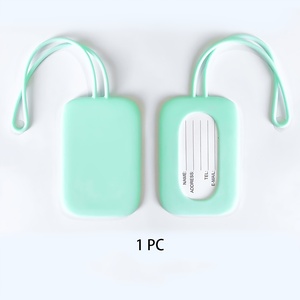 Reisekoffer Tasche Etiketten Identifier Name Adresse Datenschutz abdeckung Silikon Gepäck anhänger mit ID-Karten halter Design - Product Image 6