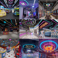 Lampes modulaires d'ambiance sur mesure en fer et PMMA, indice de protection IP55, pour la décoration intérieure, usage commercial, centres de jeux, magasins de jouets, salles d'arcade d'anime