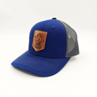 Gorras Richardson Personalizadas con Parche de Cuero, Logotipo Bordado, Malla de Rizo, Gorra Trucker de 6 Paneles, Estilo Hip Hop 112, MOQ Bajo