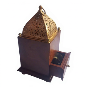 Quemador de Incienso de Cono de Carbón Vegetal de Metal y Madera Ecológico de Lujo con Cajón, Incienso Tibetano, Ambiente Aromático para Todas las Estaciones, Excelente - Product Image 1
