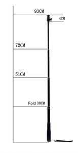 Выдвижной алюминиевый монопод для селфи, совместимый штатив для экшн-камеры Go pro 7 6 5 4 <span class=keywords><strong>3</strong></span> - Product Image 6