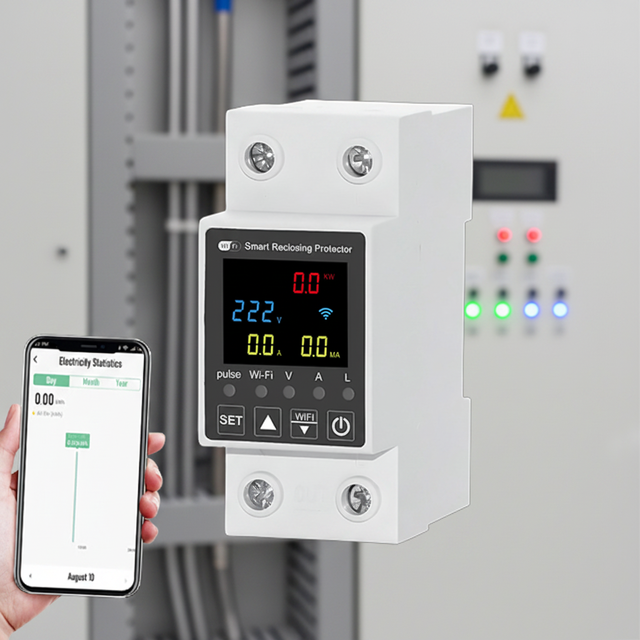 Tuya Smart Life Single Phase Digital Energy Meter Electronic Measuring Instruments Wattmeter Power Monitor Voltage Protector