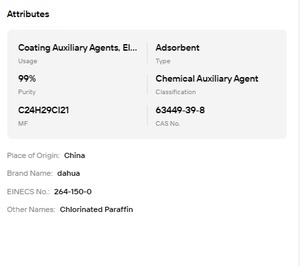 Parafina Clorada CPW CP 68-72% de Cloración, 99% de Pureza, Retardante de Llama y Plastificante Secundario, Suministro a Granel al por Mayor - Product Image 6