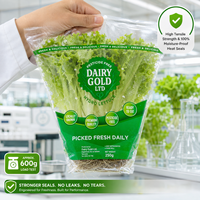 Sacs en plastique trapézoïdaux pour laitue, imprimés par gravure, avec logos personnalisés, de qualité alimentaire, thermoscellables, pour l'agriculture et l'élevage (vente en gros)