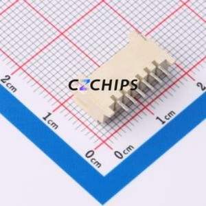 ZX-HY2.0-6PWT Wire-to-<b>Board</b> <b>Pin</b> Header SMD,P=2mm,Horizontal Mount Connector 1x6P 2mm Horizontal Mount HY - Product Image 2