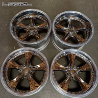 عجلات LSGZL مصقولة/مفرشاة مقاس 17 و18 و19 و20 بوصة، 5X130 و5x120 و5x114.3، عجلات مطروقة للسيارات الفاخرة مثل لكزس وبي إم دبليو وأودي وتويوتا