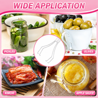 Pinza Manual Multifuncional para Encurtidos, Material PP, Tenedor para Alimentos Enlatados, Herramienta Especial de Cocina para Agarrar Aceitunas y Pimientos
