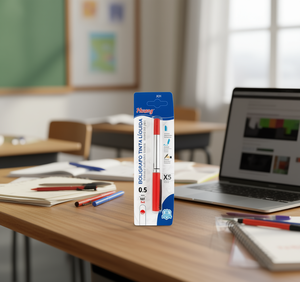 Penna Gel Huang 0.5mm Inchiostro Rosso Strumento di Scrittura per Ufficio e Scuola Modello X5 - Product Image 2