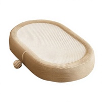 Grattoir à chat en sisal, panier ovale, lit intégré, jouet durable pour aiguiser les griffes pour chats d'intérieur