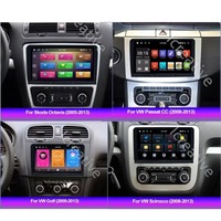 Autoradio Android pour tableau de bord Golf Passat Jetta 9 pouces, double DIN, écran tactile, CarPlay, GPS, lecteur CD, Android Auto intégré, commande au volant