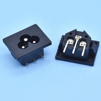 Conector AC Jack con Diseño de Mickey Mouse, Montaje en Panel PCB con Orificio para Tornillo de Montaje DB-6 LH-6 C6