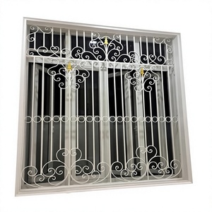 Marco de Ventana Colgante de Hierro Forjado y Acero Inoxidable de Alta Calidad con Rejillas Antirrobo - Product Image 1