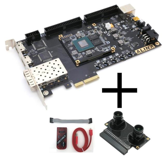 Alinx AX7A200 XILINX XC7A200T FPGA Development Board Artix-7 A7 200T/100T/35T ALINX Brand (Board + USB Cable + 2 Camera Module )