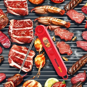 Termómetro Digital Inalámbrico para Carne ThermoPro TP03B, Diseño Plegable de Plástico para Uso en Cocina, Medidor de Temperatura y Humedad para Barbacoa - Product Image 3