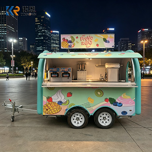 Gerobak Jualan Es Krim Beku Mobile, Trailer Penjual Makanan Beku Custom, Truk Jajanan Jalanan untuk Dijual - Product Image 5