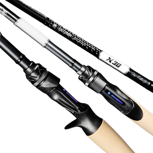 JiYu X30 Carbon Fiber <strong>Fishing</strong> <strong>Rod</strong> Long Casting Worm <strong>Rod</strong> with High Strength Baitcasting/Spinning Handle for Bass <strong>Fly</strong> <strong>Fishing</strong> - Product Image 1