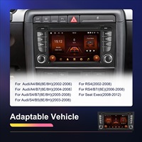 Pemutar Multimedia Mobil Layar Sentuh 7" Wireless Carplay Android Auto GPS Navigasi Sistem Video Mundur untuk Audi A4 2002 2008