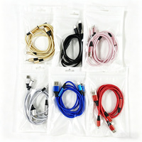 Kabel Data Pengisian Cepat Multi-Ukuran 1m 2m 3m, Nylon 3 in 1 USB, Logo Kustom, OEM Didukung, Grosir Pabrik, Laris Manis