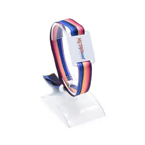 China Supplier Custom Design Satin Fabric Wristband Sublimation Polyester Bracelet For Events