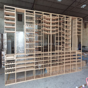 Gabinete de bodega de madera maciza <span class=keywords><strong>vintage</strong></span> modular personalizado estante de vino Retro - Product Image 5